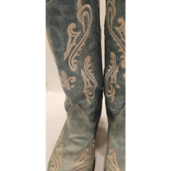 Corral Women's Turquoise Blue Cortez Cowboy Snip Toe Boots Style R1973 Sz‎ 7.5 M - Picture 6 of 16